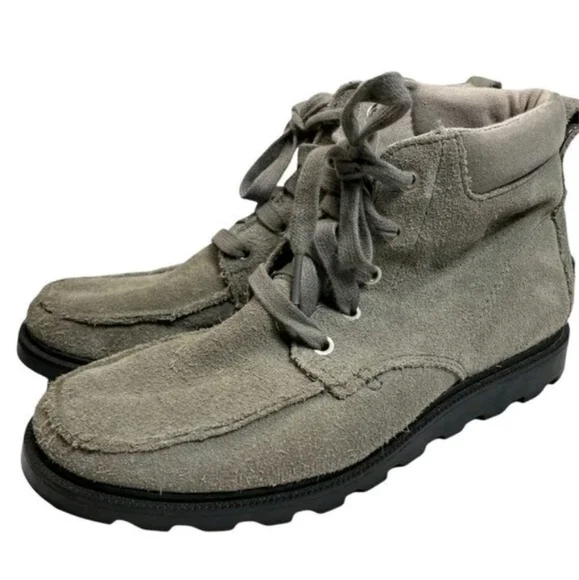 Sorel Madison Gray Suede Boots 5 - Picture 1 of 12